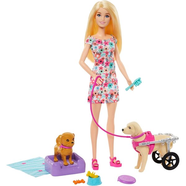 Barbie Duo di Cani con Accessori Completi per Bambini dai 3 Anni