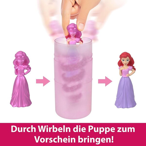Mattel Disney Princess Party Edition Color Reveal con 6 Sorprese per Bambini 3+