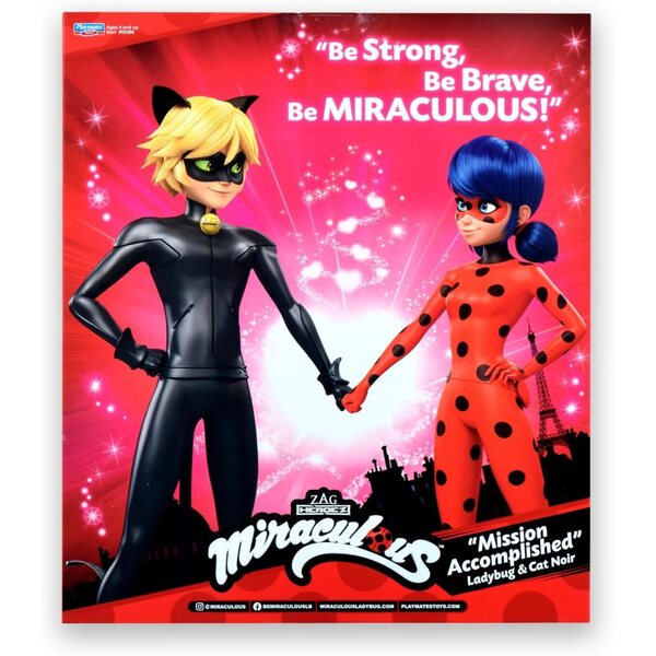 Miraculous Ladybug und Cat Noir 26 cm – Set mit 2 offiziellen Gelenkpuppen für Kinder