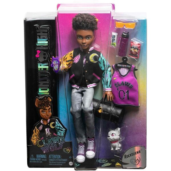 Monster High Clawd Wolf met Gargoyle-Bulldogge en originele accessoires