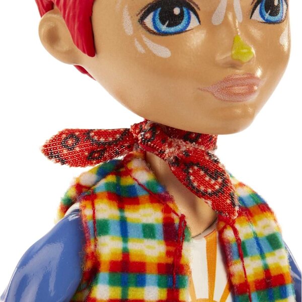 Enchantimals Redward Rooster Puppe con amico Cluck, 15 cm, Set completo con abbigliamento fattoria