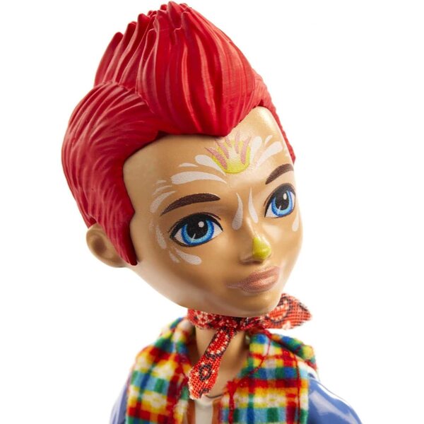 Enchantimals Redward Rooster Puppe con amico Cluck, 15 cm, Set completo con abbigliamento fattoria