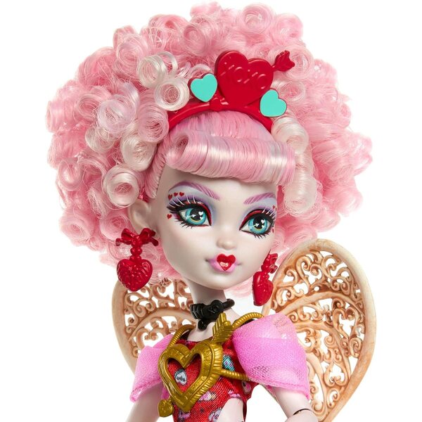 Monster High Cupid Asteria Scary Sweet Birthday con Accessori e Vestito da Festa