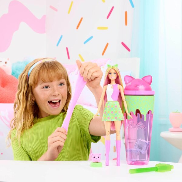 Barbie Pop Reveal Shakes-Serie mit 8 Überraschungen, Duftpuppe und Zubehör