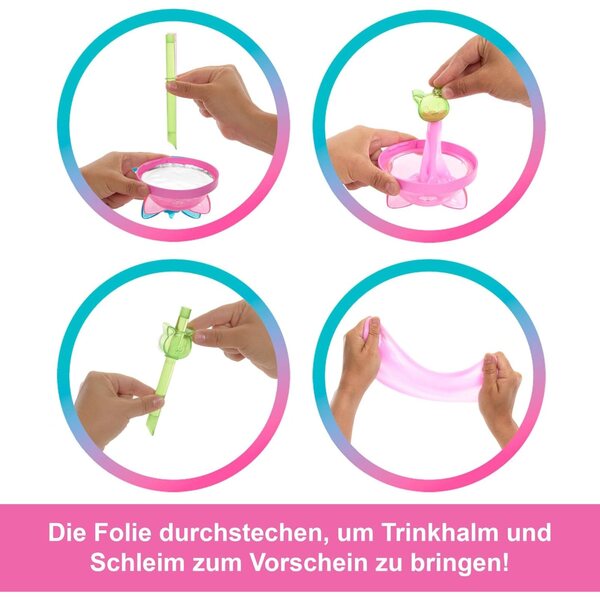 Barbie Pop Reveal Shakes-Serie mit 8 Überraschungen, Duftpuppe und Zubehör