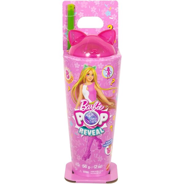 Barbie Pop Reveal Shakes-Serie mit 8 Überraschungen, Duftpuppe und Zubehör