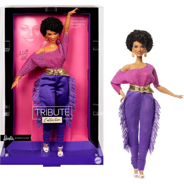 Barbie-Hommage an Debbie Allen mit beweglichem Körper und von Fame inspiriertem Outfit