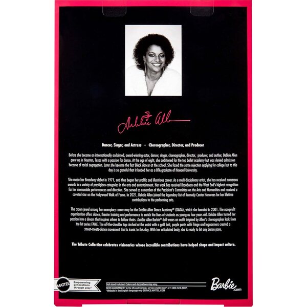 Barbie-Hommage an Debbie Allen mit beweglichem Körper und von Fame inspiriertem Outfit