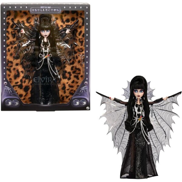 Monster High Elvira Puppe - Lady der dunklen Magie avec tenue gothique élégante et accessoires