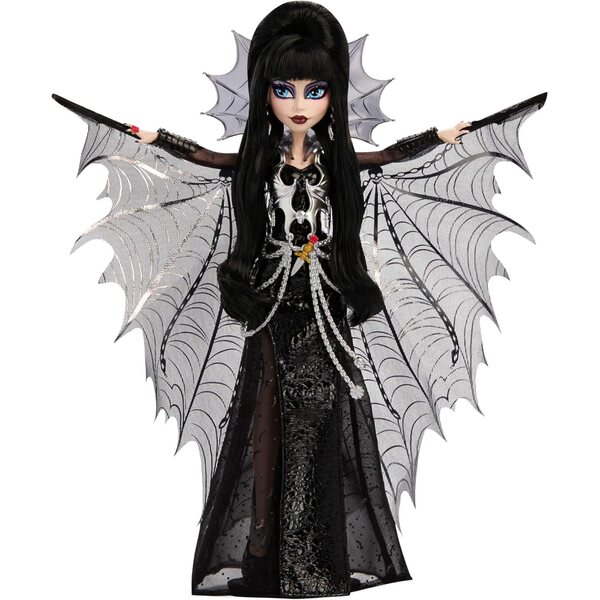 Monster High Elvira Puppe - Lady der dunklen Magie con outfit gotico elegante e accessori