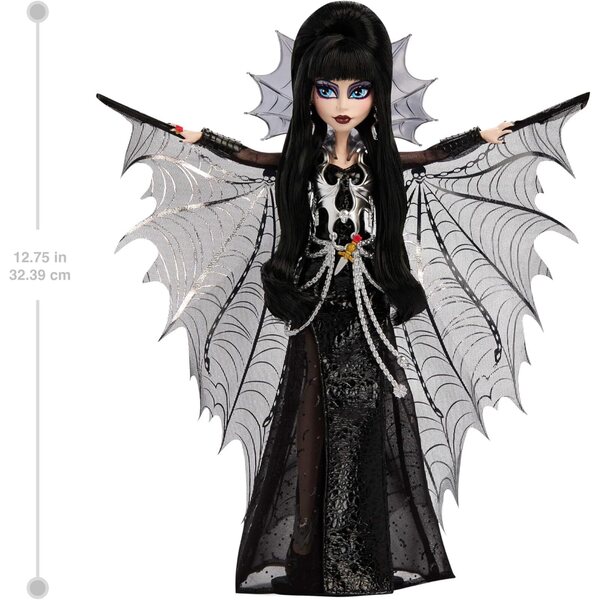 Monster High Elvira Puppe - Lady der dunklen Magie con outfit gotico elegante e accessori
