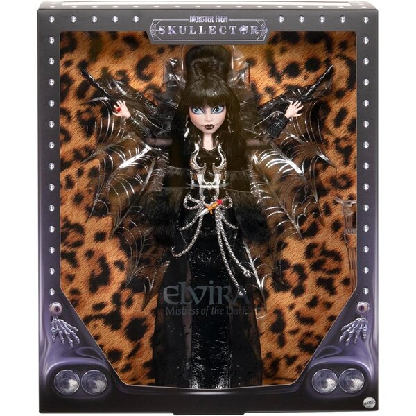 Monster High Elvira Puppe - Lady der dunklen Magie con outfit gotico elegante e accessori