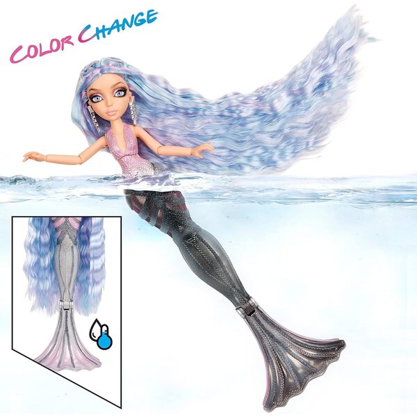 Mermaze Mermaidz Orra: bambola sirena con cambio colore, glitter e accessori per stilizzare