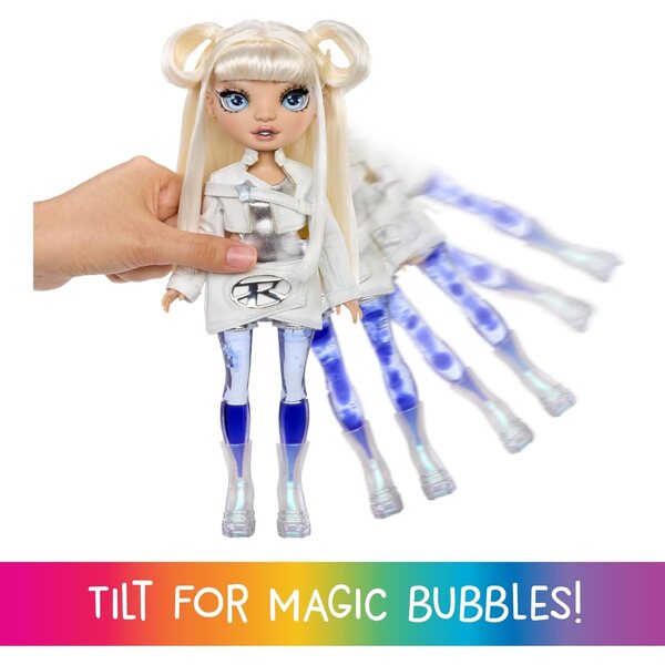 Rainbow High Whitney Bambola 28 cm con Capelli Bianchi e Bolle Magiche nelle Gambe