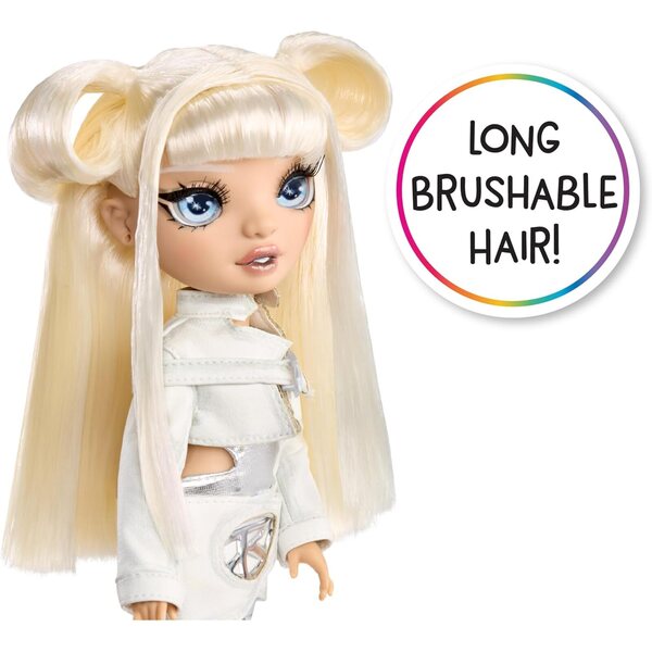 Rainbow High Whitney Bambola 28 cm con Capelli Bianchi e Bolle Magiche nelle Gambe