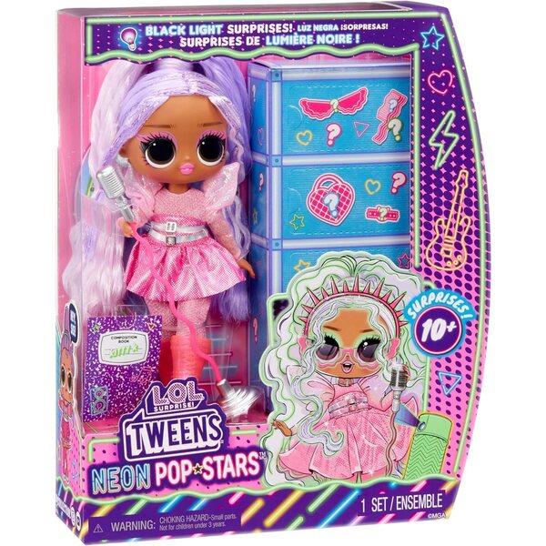 L.O.L. Überraschung! Tweens Neon Pop Stars Kitty K mit Neonmode und exklusiven Accessoires