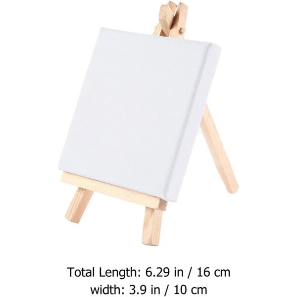 Vaguelly 3 Mini Cavalletti Triangolari in Legno Bianco Resistenti per Decorazione DIY