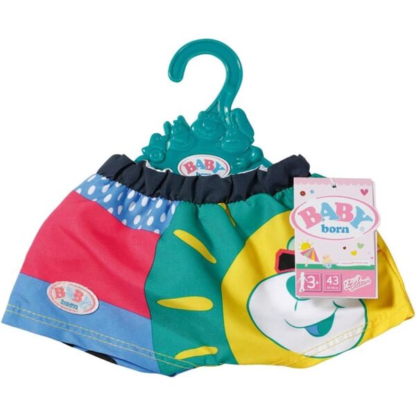BABY born Holiday Badeshorts per bambole 43 cm in 2 design casuale, estive e colorate