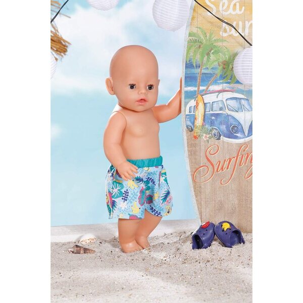 BABY born Holiday Badeshorts per bambole 43 cm in 2 design casuale, estive e colorate