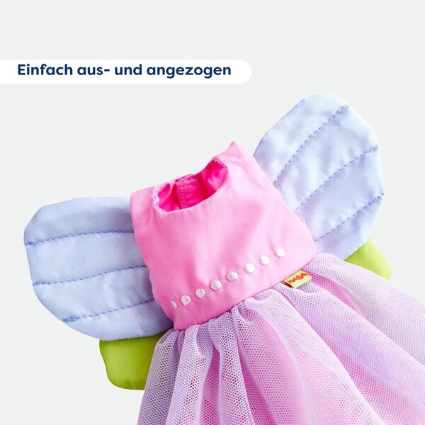 HABA Fairy Magic Puppenkleidung 2-teilig für 30 cm Puppen ab 18 Monaten, Kleid mit Flügeln