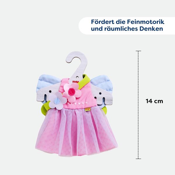 HABA Fairy Magic Puppenkleidung 2-teilig für 30 cm Puppen ab 18 Monaten, Kleid mit Flügeln