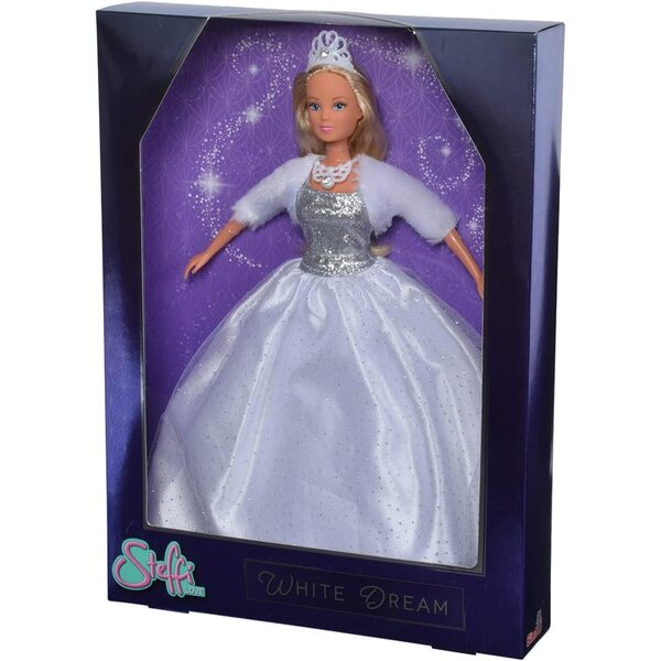 Steffi Love White Dream: Knöchelidepuppe 29cm in Weiß mit Glitzerkleid und Accessoires
