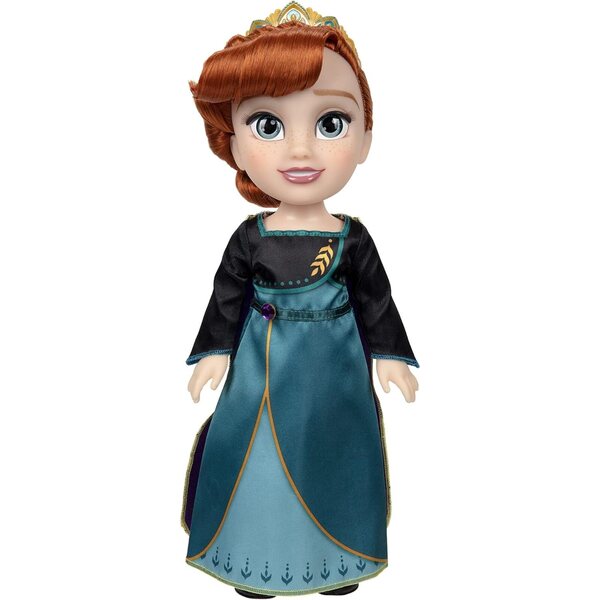 Anna aus Frozen 2 Puppe 35 cm mit elegantem Kleid und Tiara für Mädchen ab 3 Jahren