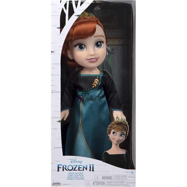 Anna aus Frozen 2 Puppe 35 cm mit elegantem Kleid und Tiara für Mädchen ab 3 Jahren