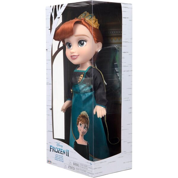 Anna aus Frozen 2 Puppe 35 cm mit elegantem Kleid und Tiara für Mädchen ab 3 Jahren