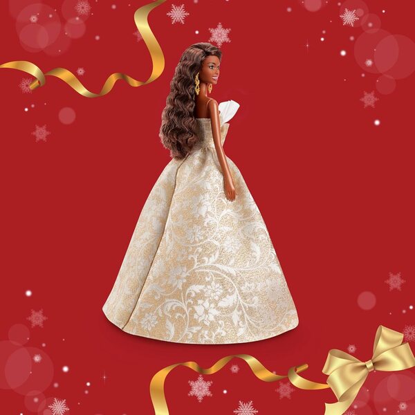 Barbie Signature 2025 Holiday: Elegante Silber- und Goldpuppe mit Jacquardkleid