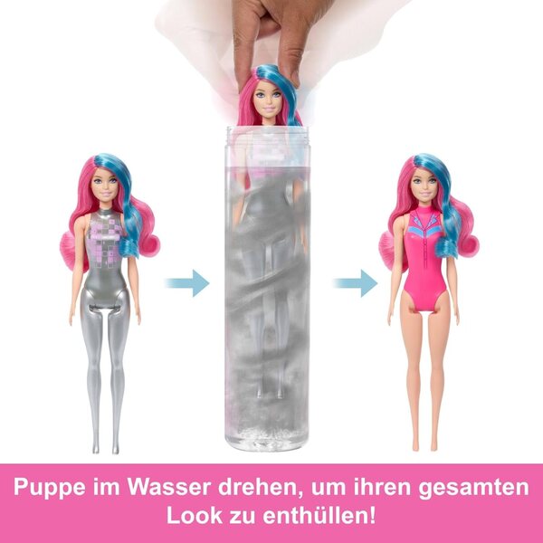 Barbie Color Reveal Disco Star mit 6 Überraschungen und metallischen Farbwechseln