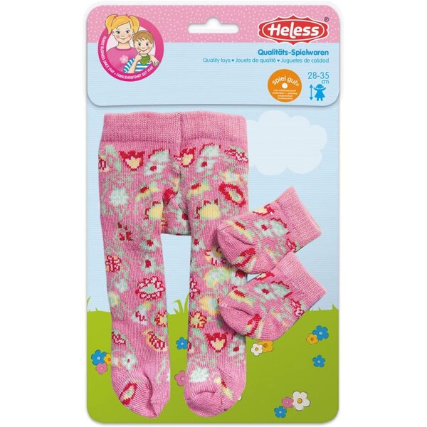 Collant Heless con calzini per bambole 28-35 cm in 3 varianti di colore e fantasia
