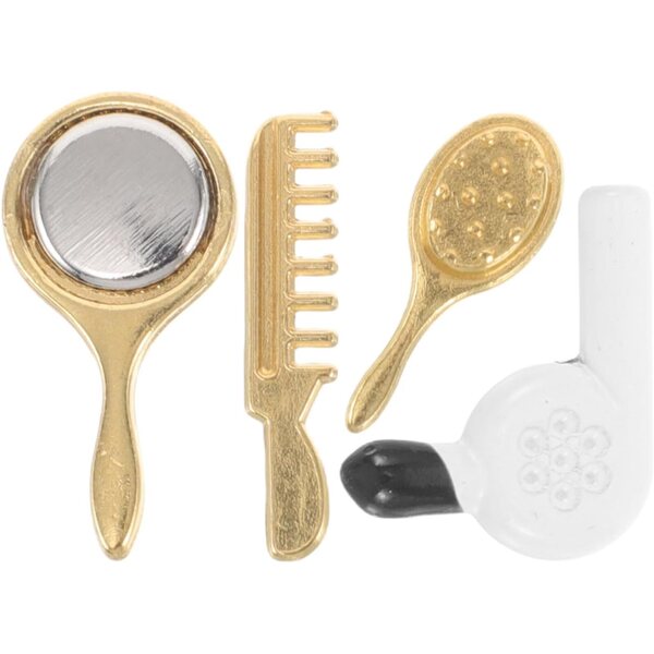 BESPORTBLE Set 4 Mini Accessori Parrucchiere in Lega per Casa delle Bambole
