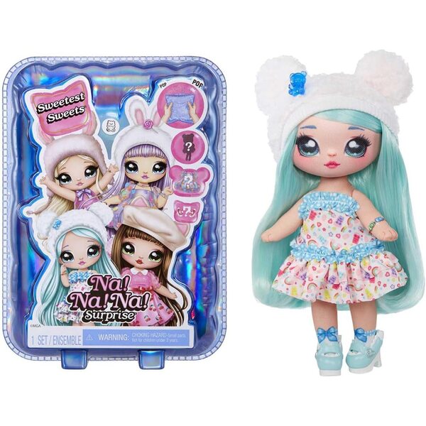 NA NA NA Surprise Brianna Bear: Poupée Mode 19 cm, Souple et Articulée с аксесоари