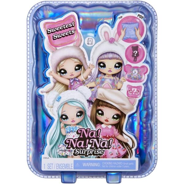 NA NA NA Surprise Brianna Bear: Poupée Mode 19 cm, Souple et Articulée с аксесоари