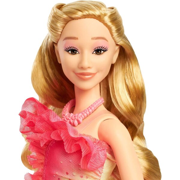Mattel Glinda Modepuppe mit rosa Kleid und Accessoires – bewegliche Puppe