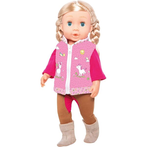 Heless Reiter Bekleidungsset für Puppen 28-35 cm mit Hose, Hemd und Weste