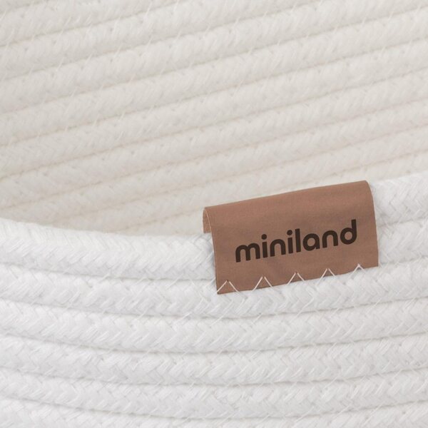 Miniland Tragekorb in Cotone Bianco per Bambole fino a 40 cm con Manici