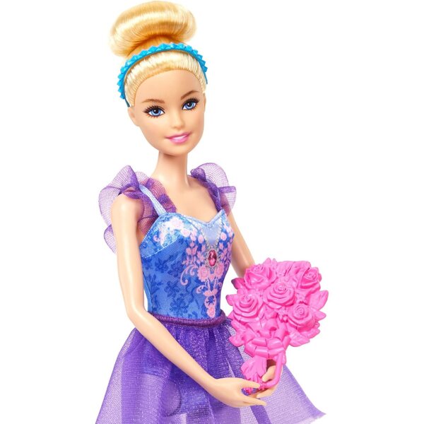 Barbie Ballettstudio-Set mit 2 Puppen und 9 Zubehörteilen für Tanz und kreatives Spielen