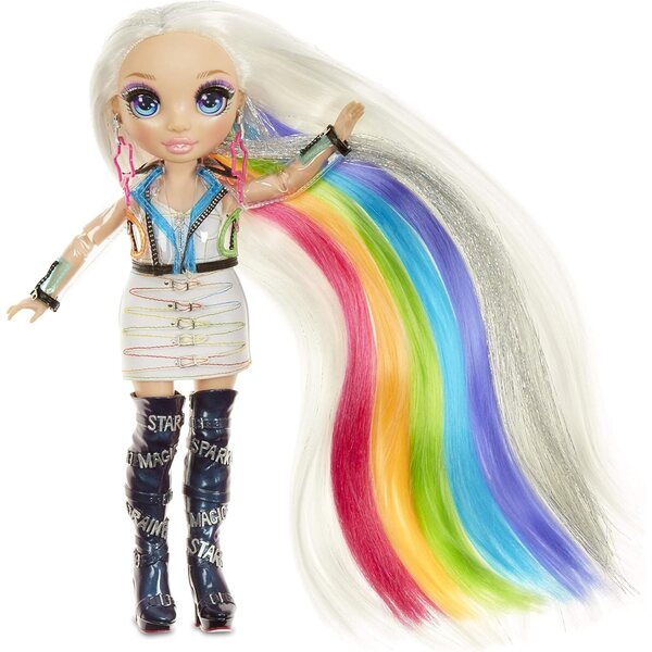 Rainbow High Haarstudio mit Amaya Raine: Puppe mit langen Haaren und Styling-Accessoires