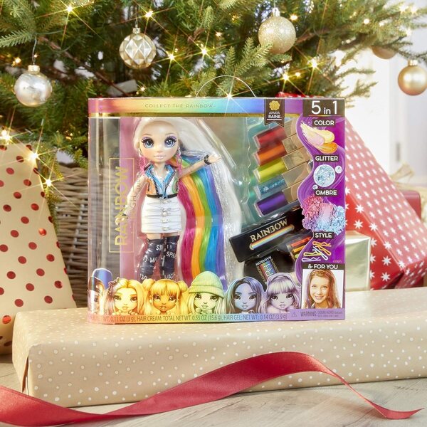 Rainbow High Haarstudio mit Amaya Raine: Puppe mit langen Haaren und Styling-Accessoires