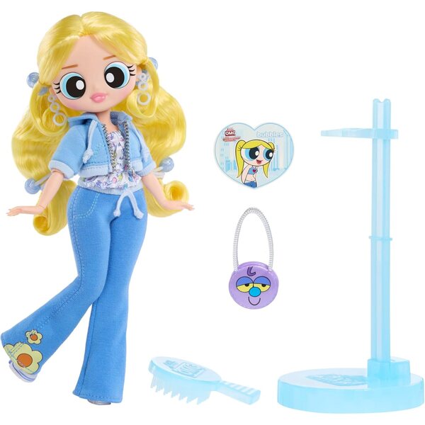 L.O.L. Überraschung! OMG The Powerpuff Girls Puppe Bubbles mit exklusiven Outfits und Accessoires