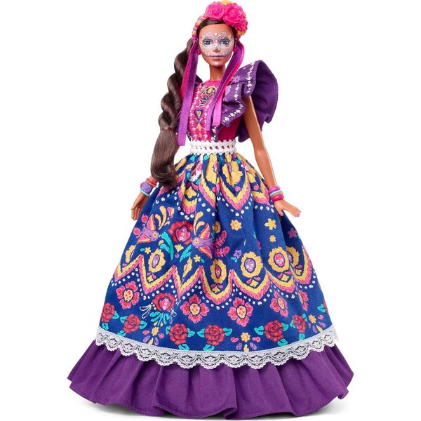 Barbie Día De Muertos 2022 mit traditioneller Kleidung und Calavera-Make-up, Sammlerstück