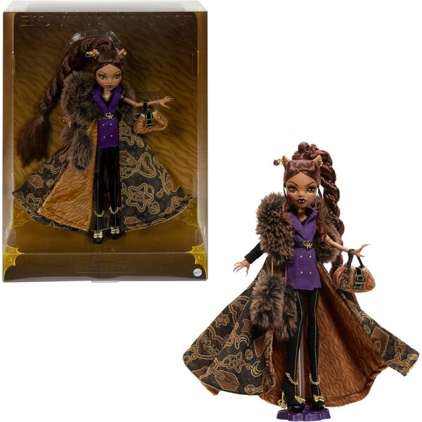 Clawdeen Wolf Monster High House of Wolf mit Jacquard-Umhang und goldenen Accessoires