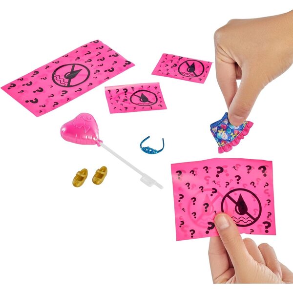 Barbie Chelsea Color Reveal Party-Serie mit 6 Überraschungen und farbenfrohen Effekten