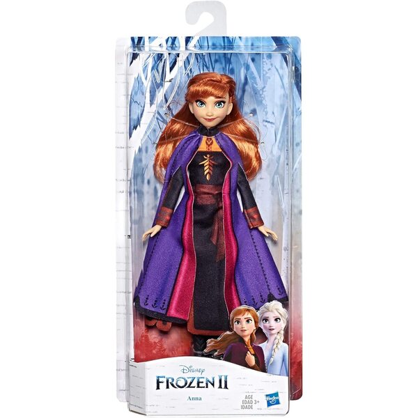 Disney Frozen 2 Anna-Puppe mit langen roten Haaren und offiziellem Outfit für Kinder