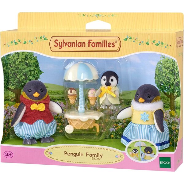 Sylvanian Families 5694 Pinguinfamilie mit Ständer und 4 beweglichen Figuren