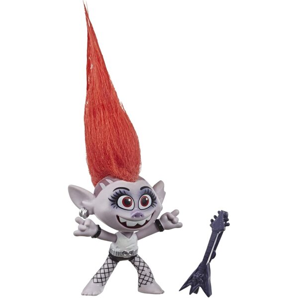 DREAMWORKS TROLLS Barb con chitarra elettrica, action figure 12,5 cm ispirata al film