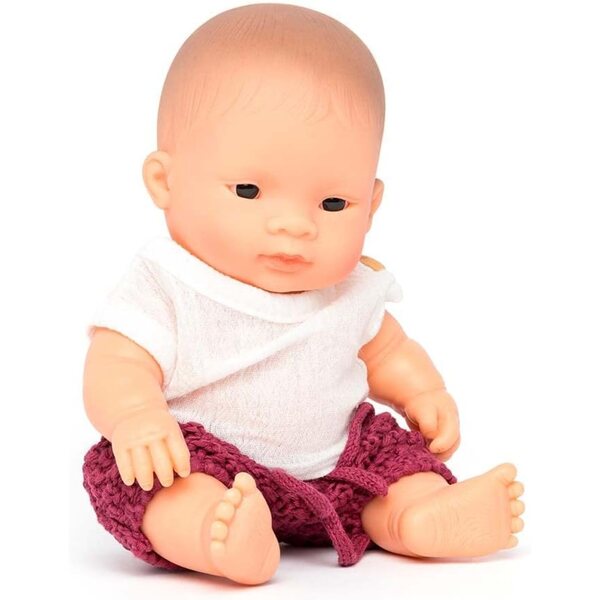 Miniland Babypuppe Asiatico 21 cm in Vinile Morbido e Profumato alla Vaniglia