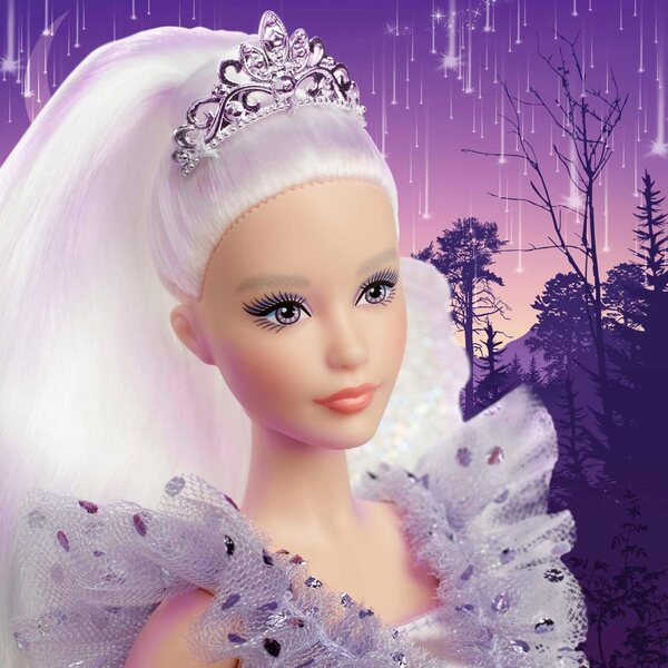 Barbie Zahnfee mit blau-lila Kleid und glänzenden Accessoires